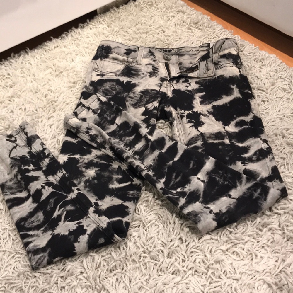 Tie die skinny jeans